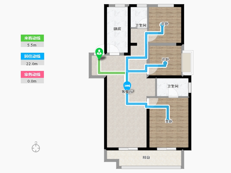 陕西省-咸阳市-吾悦滨河湾-100.01-户型库-动静线