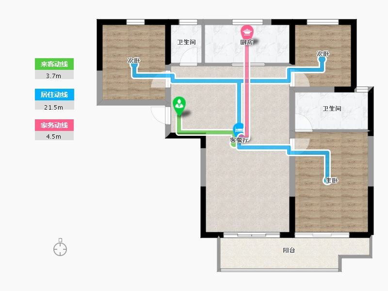 陕西省-咸阳市-鑫苑品悦集-91.10-户型库-动静线