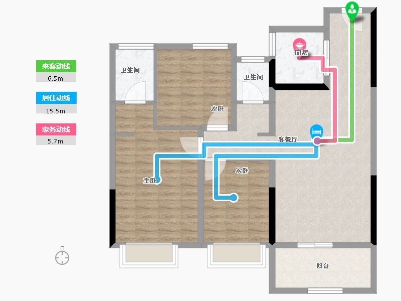 河南省-驻马店市-鹏宇迎宾府-93.85-户型库-动静线