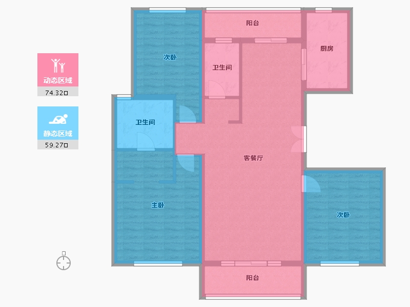 山东省-济宁市-壹号院-120.00-户型库-动静分区