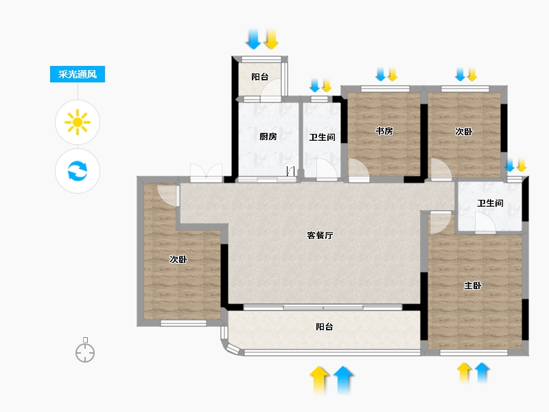 四川省-成都市-德商石榴春和天骄-110.00-户型库-采光通风