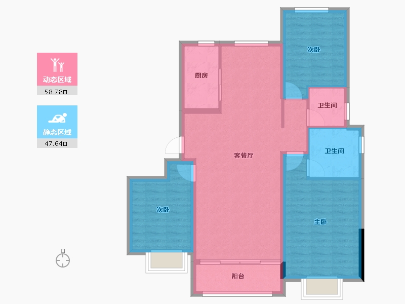 山东省-烟台市-大都馨悦-96.10-户型库-动静分区