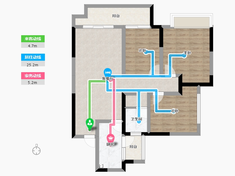 四川省-宜宾市-华润公园九里-77.92-户型库-动静线