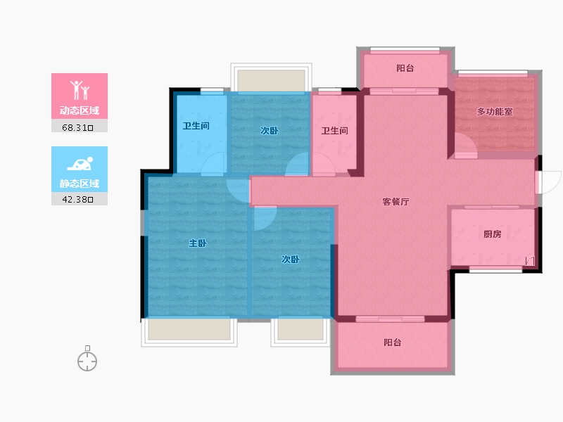 广东省-惠州市-五矿哈施塔特-99.52-户型库-动静分区