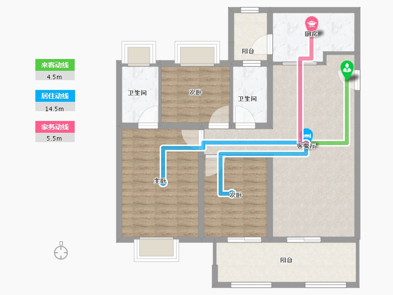 河南省-驻马店市-春熙里-95.22-户型库-动静线