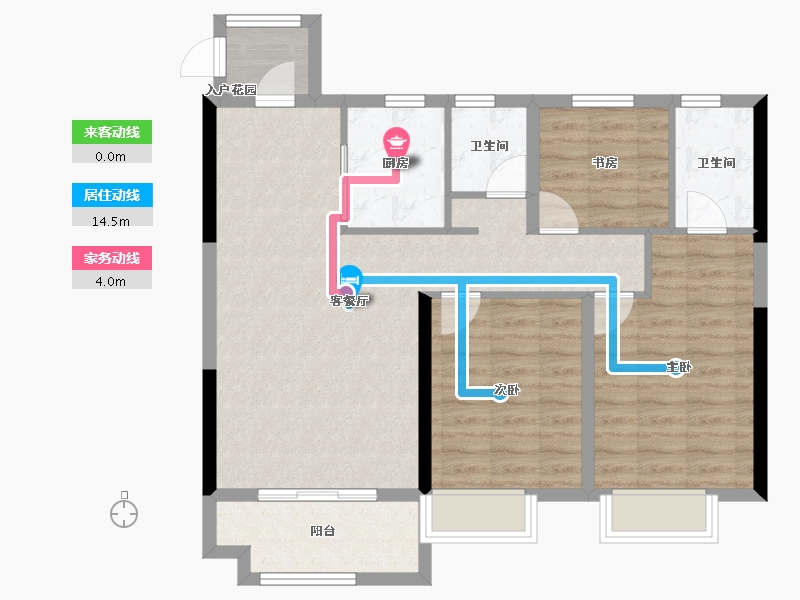 江西省-抚州市-学府里-85.60-户型库-动静线