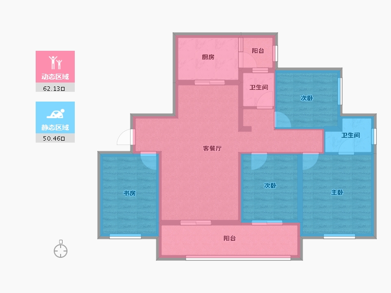 四川省-成都市-中南樾府-100.00-户型库-动静分区