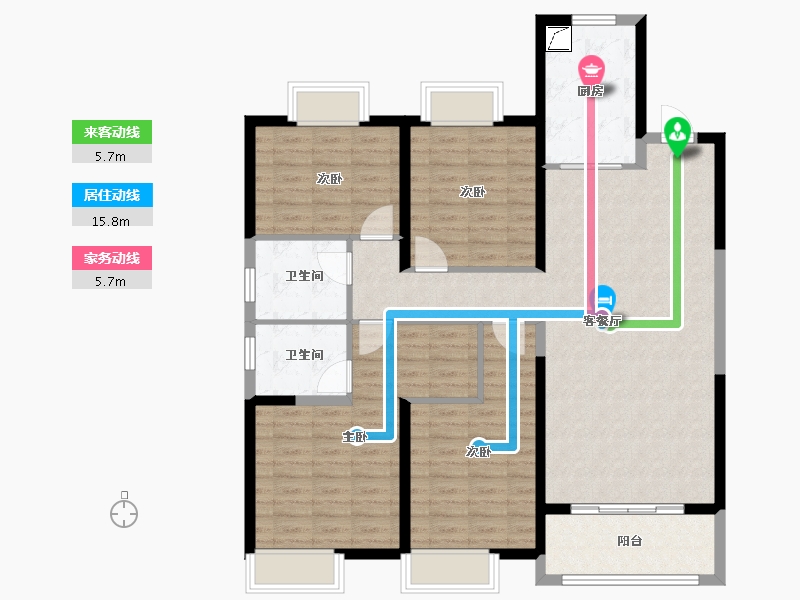 湖北省-武汉市-远洋万和四季-117.00-户型库-动静线