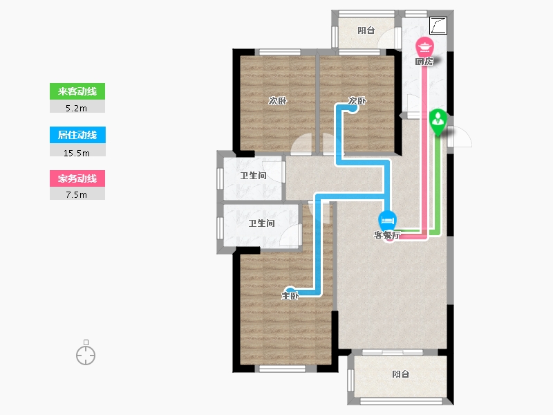 福建省-莆田市-溪游村安置房-100.00-户型库-动静线