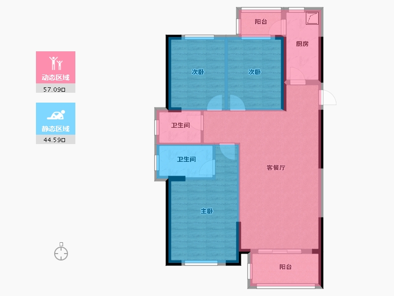 福建省-莆田市-溪游村安置房-100.00-户型库-动静分区