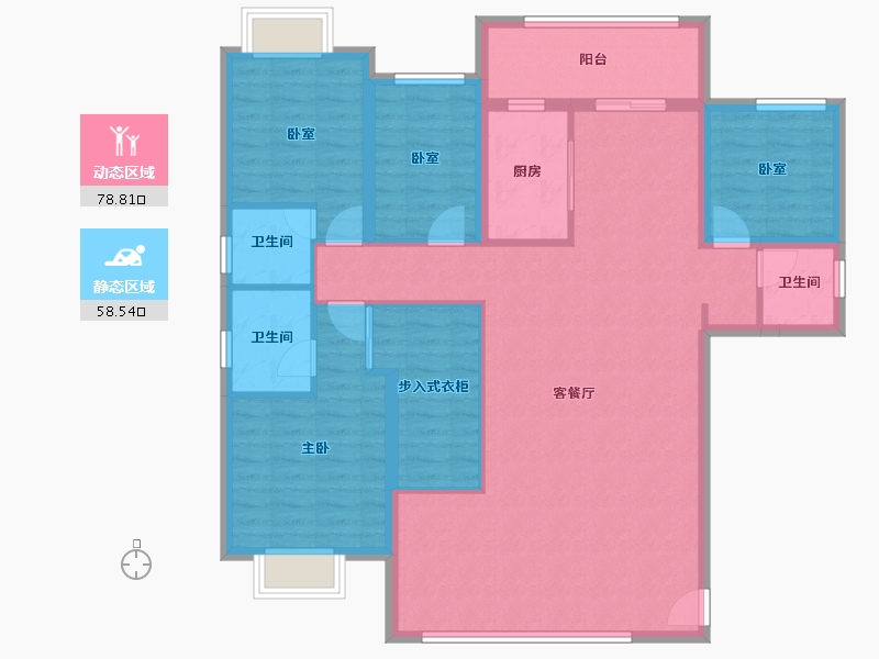 广东省-汕头市-金紫名邦-124.86-户型库-动静分区