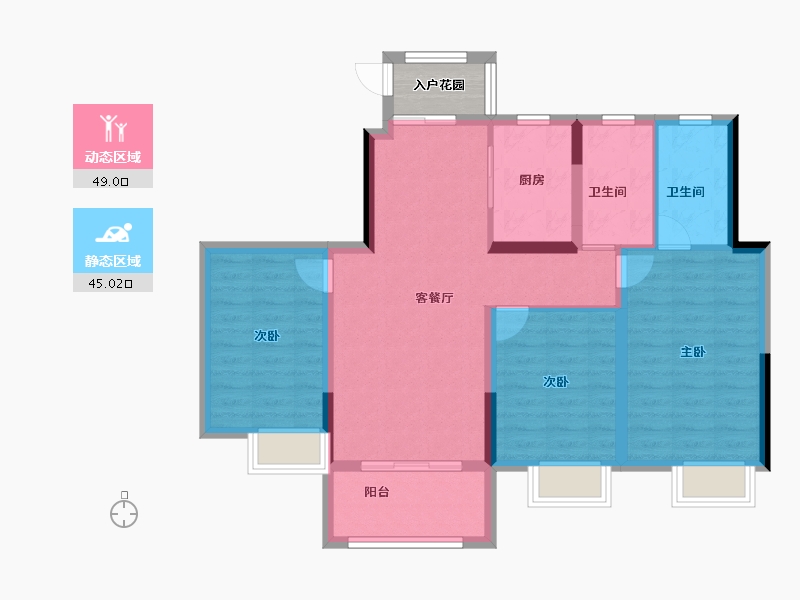 江西省-抚州市-海瑞江山城-86.73-户型库-动静分区