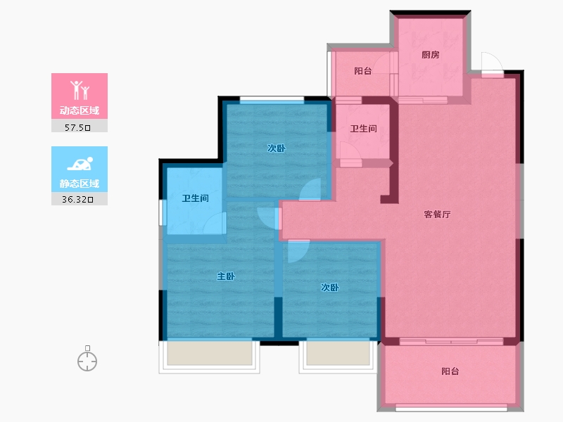 四川省-成都市-建泰御嘉花苑-83.02-户型库-动静分区