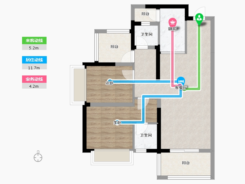 广东省-惠州市-金科颐景园-71.54-户型库-动静线