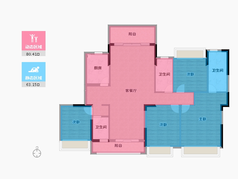 广东省-惠州市-五矿哈施塔特-129.94-户型库-动静分区