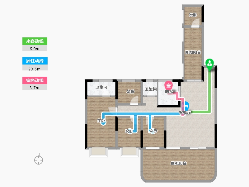 河南省-驻马店市-康桥旭强雲庐-133.39-户型库-动静线