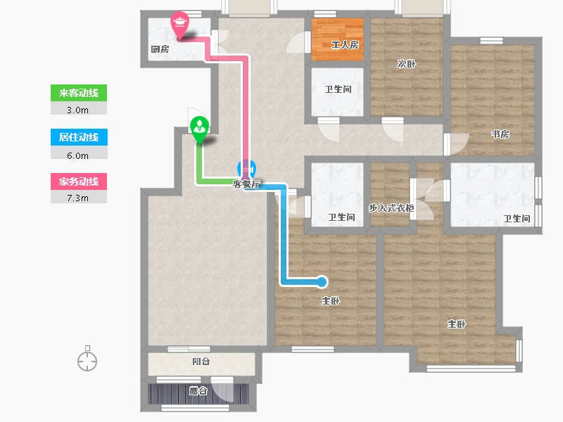 北京-北京市-领秀慧谷-D区-20.00-户型库-动静线