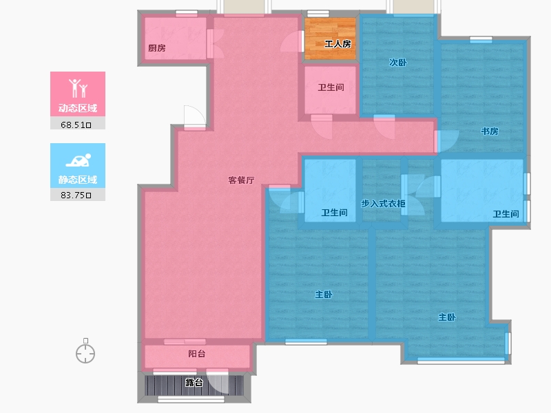 北京-北京市-领秀慧谷-D区-20.00-户型库-动静分区