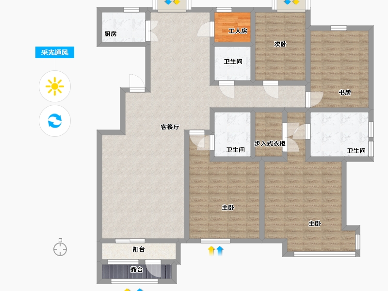 北京-北京市-领秀慧谷-D区-20.00-户型库-采光通风