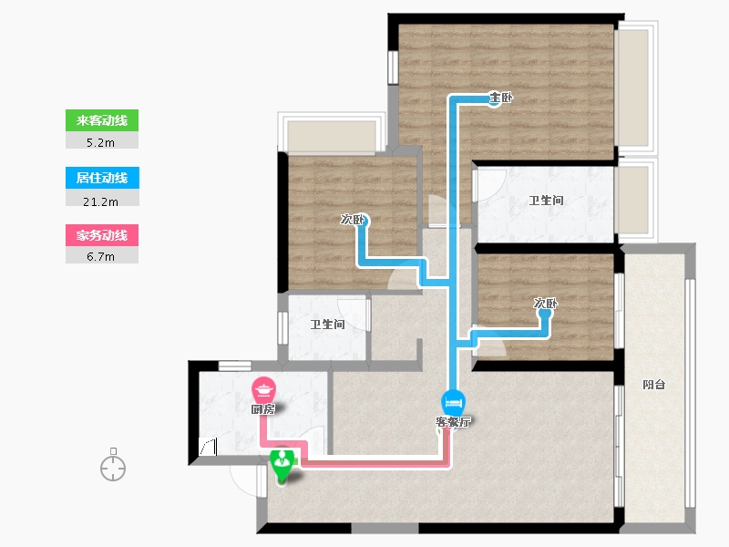 云南省-昆明市-招商公园大道-101.22-户型库-动静线