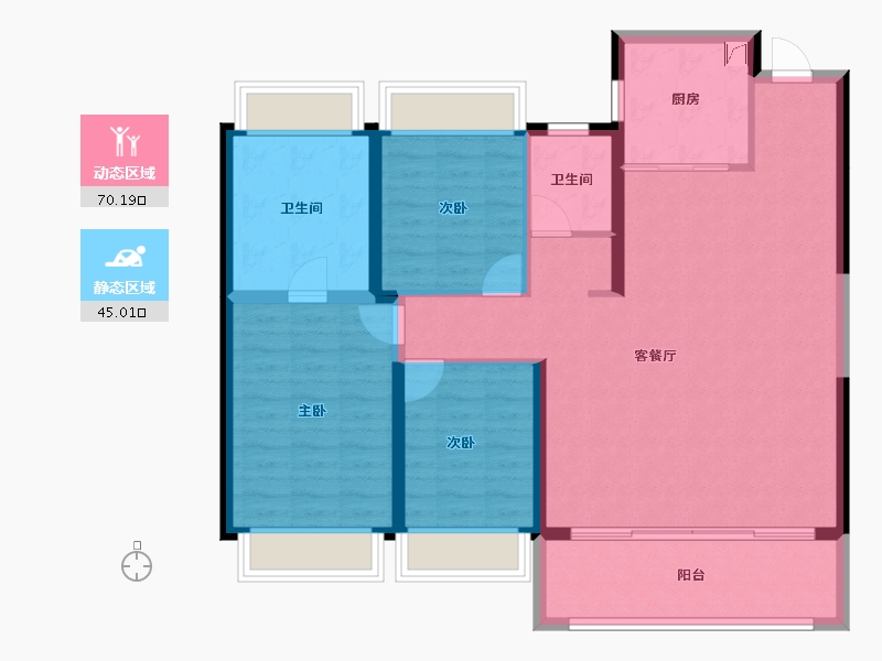 云南省-昆明市-招商公园大道-104.32-户型库-动静分区