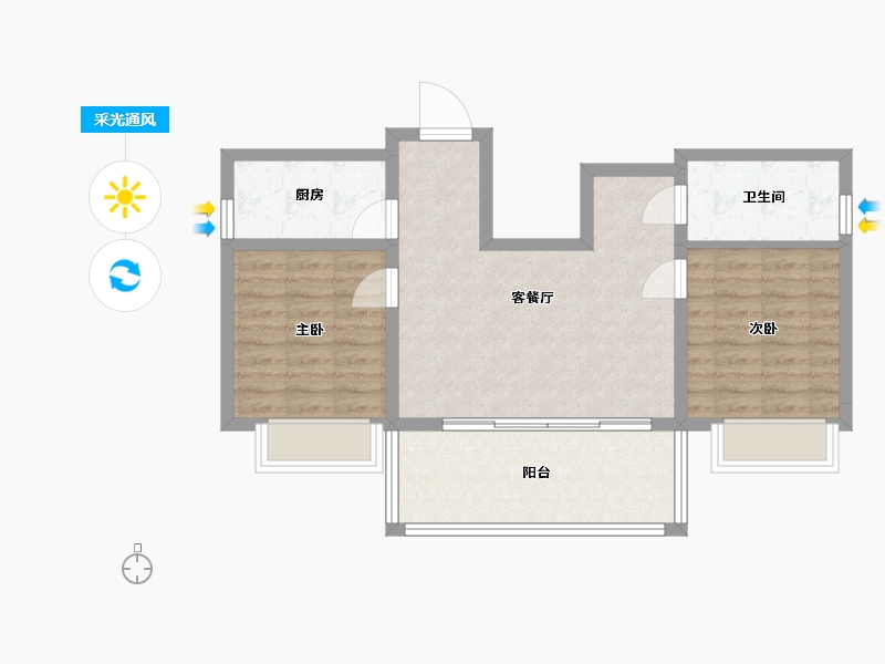 四川省-成都市-观山樾-67.67-户型库-采光通风