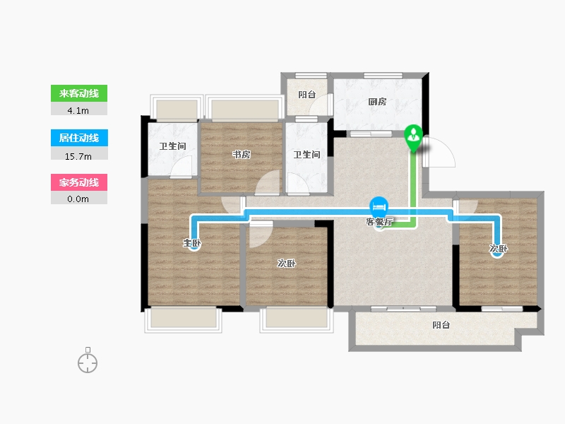 四川省-成都市-彭州万达广场-110.40-户型库-动静线