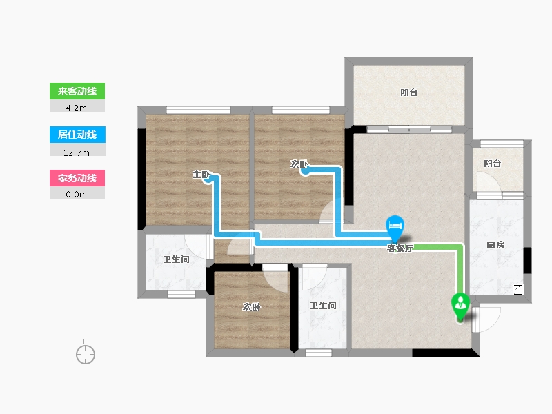 四川省-宜宾市-邦泰大学路1号-76.45-户型库-动静线