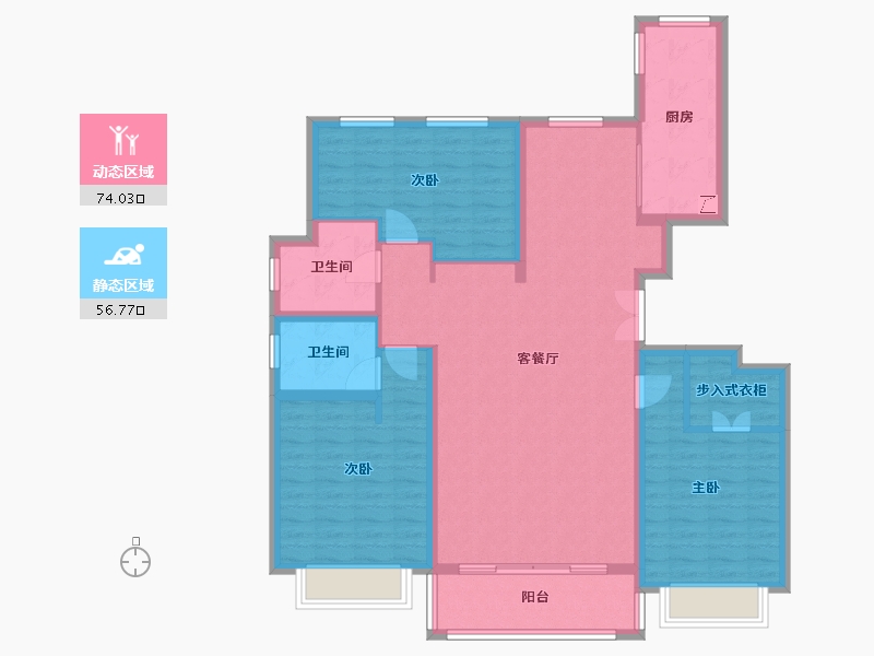 河北省-石家庄市-赵州天山熙湖-130.00-户型库-动静分区