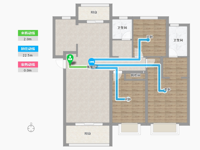 陕西省-西安市-融城朗悦-103.71-户型库-动静线