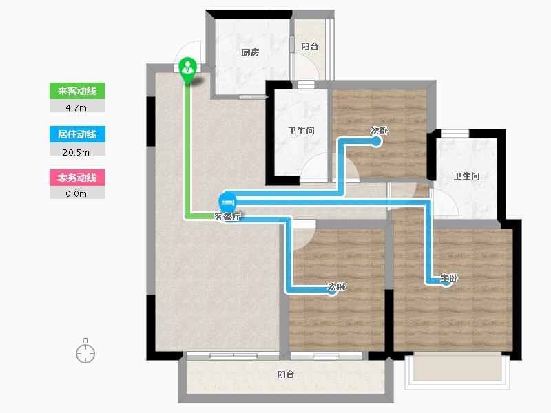 四川省-内江市-嘉宏未来方舟-80.68-户型库-动静线