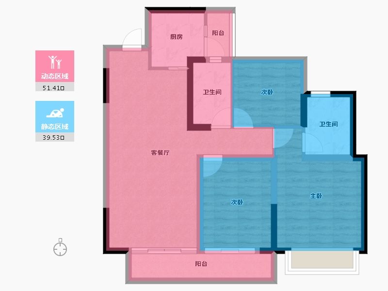 四川省-内江市-嘉宏未来方舟-80.68-户型库-动静分区