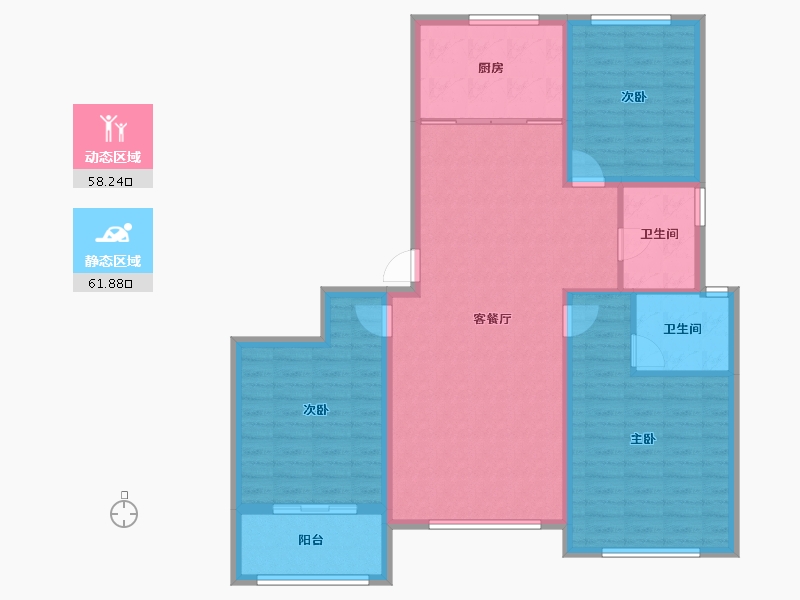 山东省-聊城市-郡悦府-108.97-户型库-动静分区