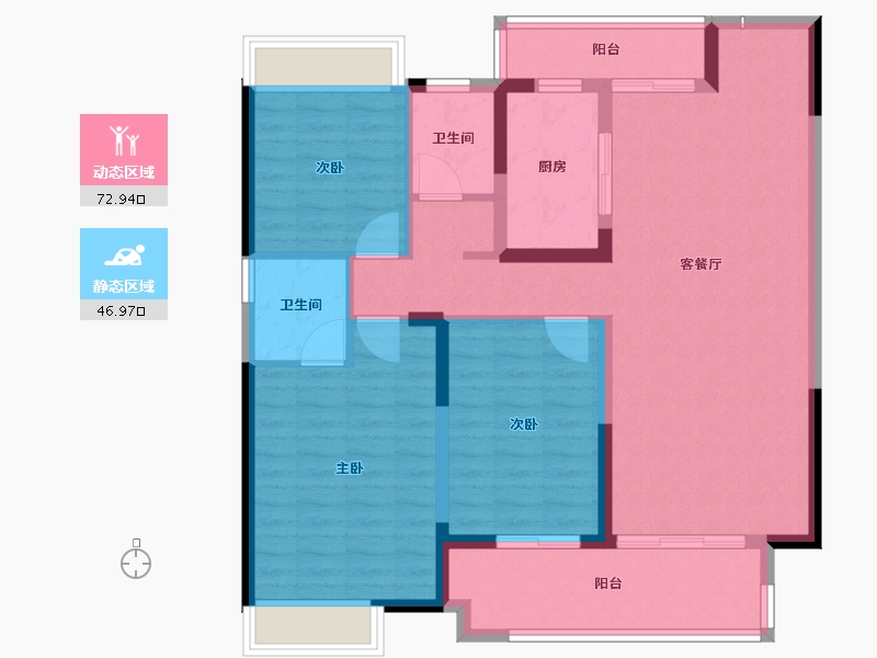 河南省-南阳市-南阳建业云境-108.00-户型库-动静分区