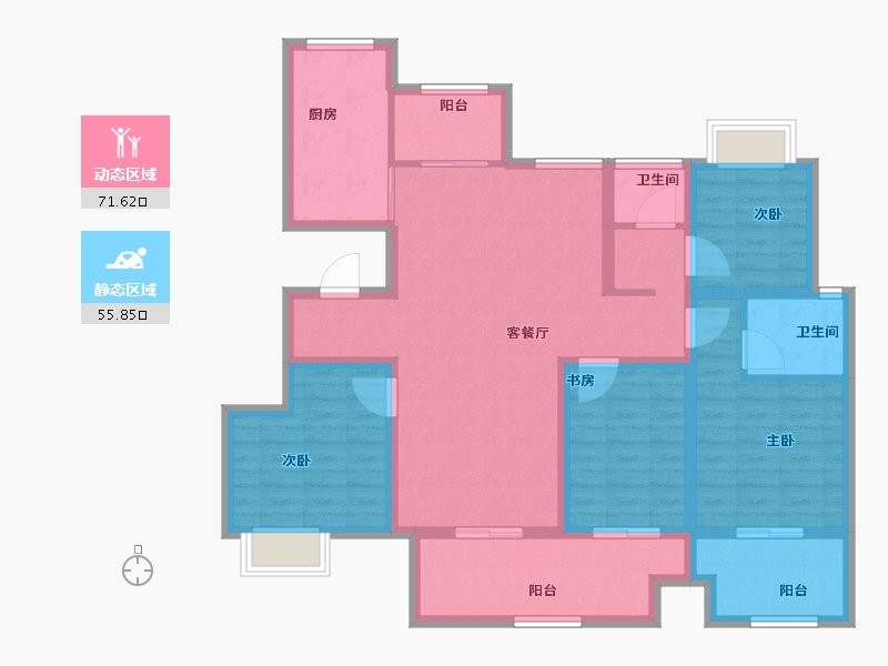 河南省-驻马店市-建业天中府-113.19-户型库-动静分区