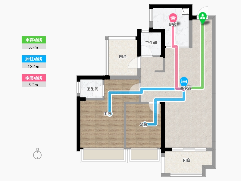 广东省-惠州市-金科颐景园-75.96-户型库-动静线