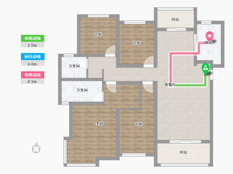 陕西省-西安市-融城朗悦-116.00-户型库-动静线