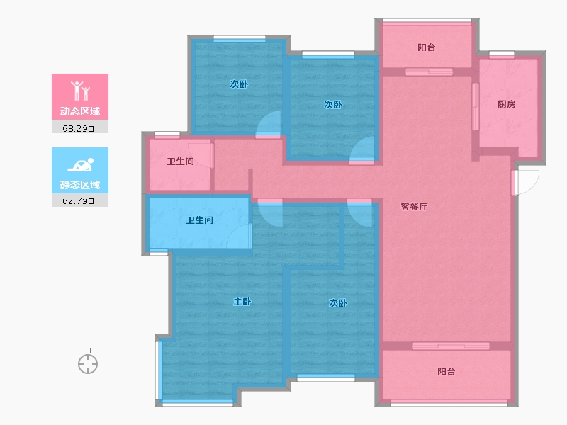 陕西省-西安市-融城朗悦-116.00-户型库-动静分区