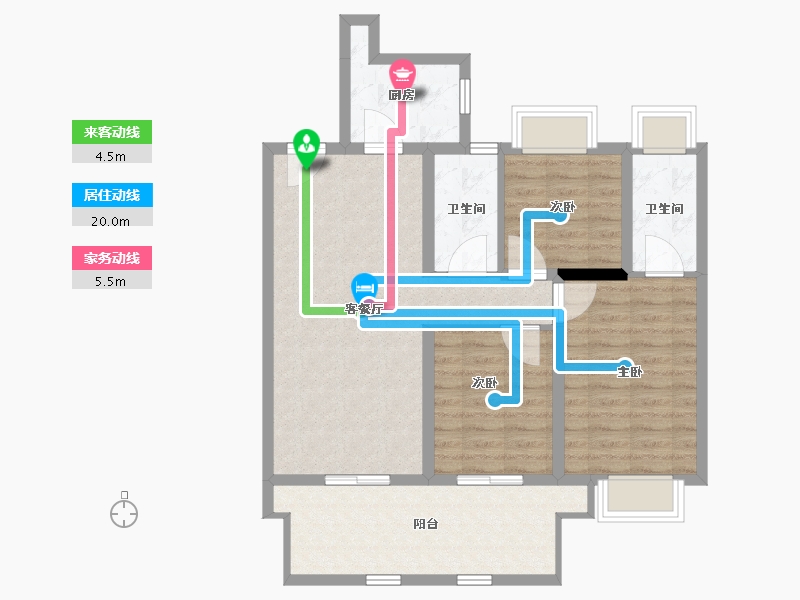 河南省-驻马店市-春熙里-86.71-户型库-动静线