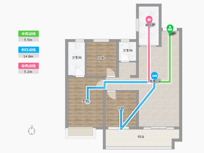 山东省-临沂市-房源·西岸公园-102.00-户型库-动静线