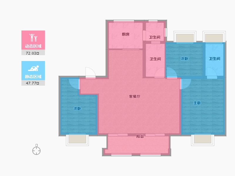 河南省-驻马店市-春熙里-108.18-户型库-动静分区