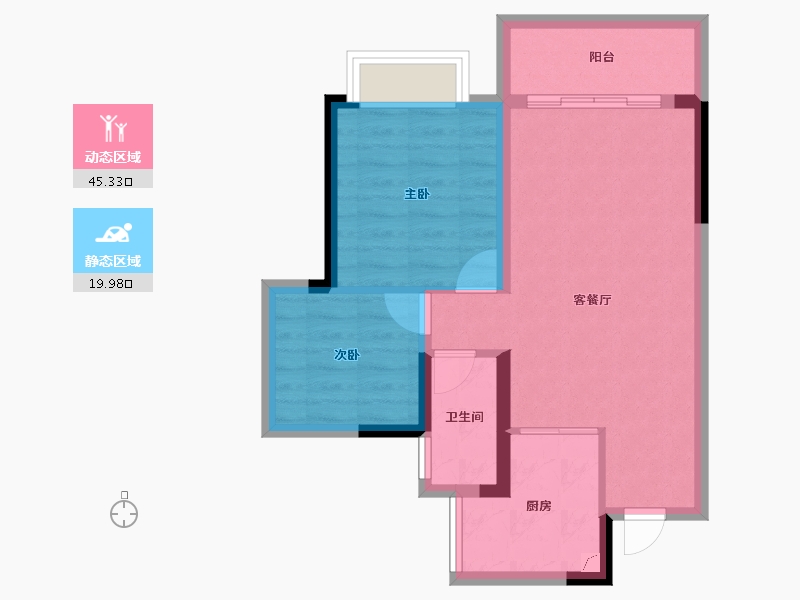 四川省-内江市-万晟清溪樾-58.04-户型库-动静分区