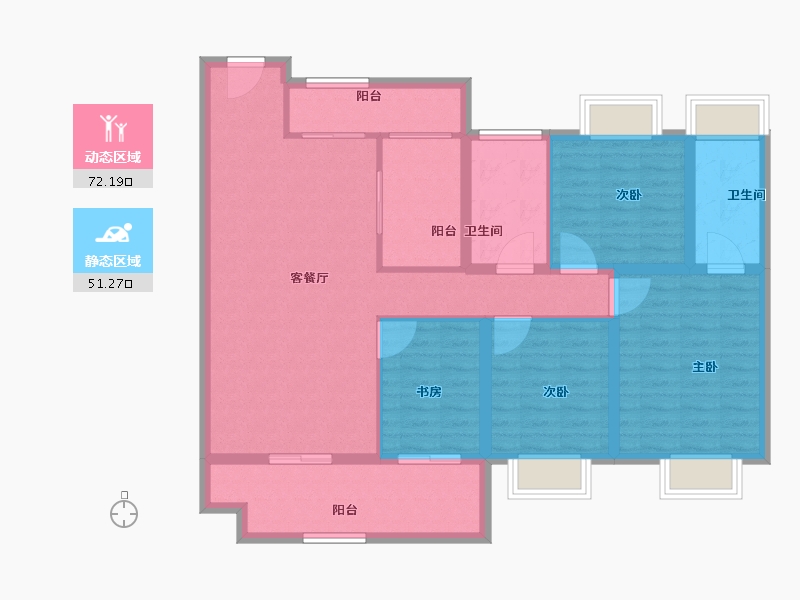 河南省-驻马店市-建业天中府-110.90-户型库-动静分区