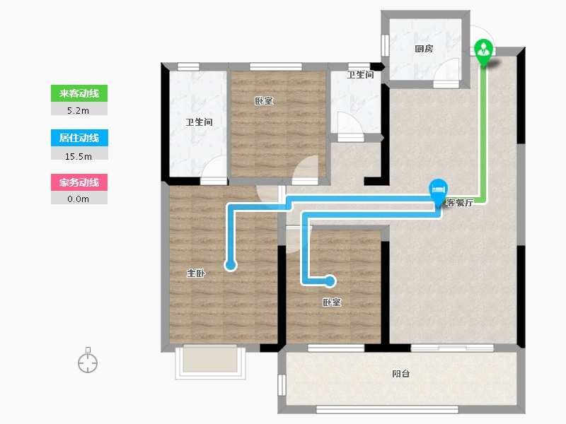 湖南省-长沙市-澳海澜庭·谷山府-97.43-户型库-动静线