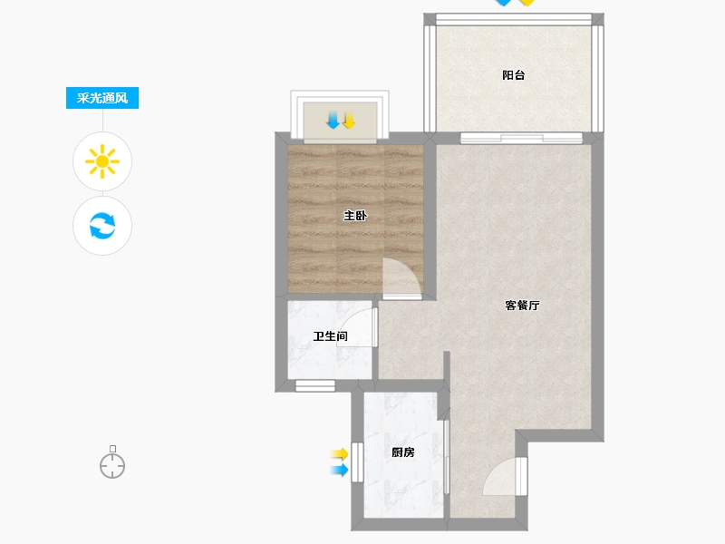 四川省-成都市-观山樾-45.28-户型库-采光通风