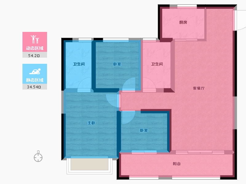 甘肃省-天水市-寰居·元丰御苑-78.50-户型库-动静分区