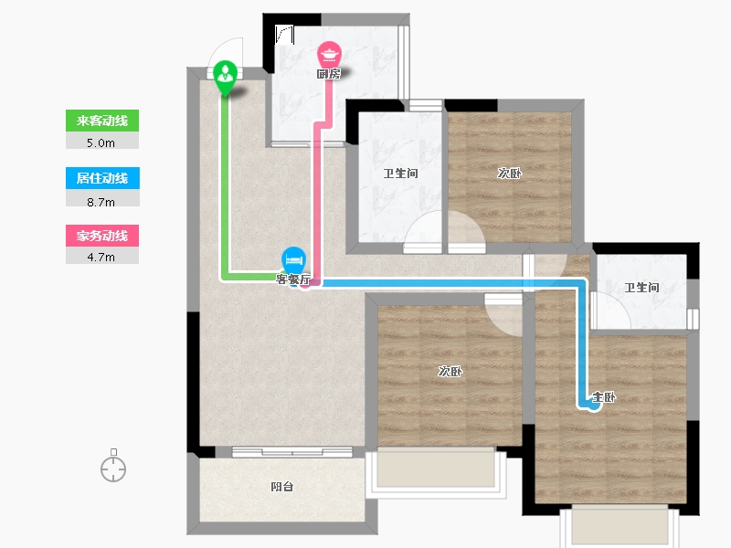 四川省-内江市-万晟清溪樾-73.48-户型库-动静线