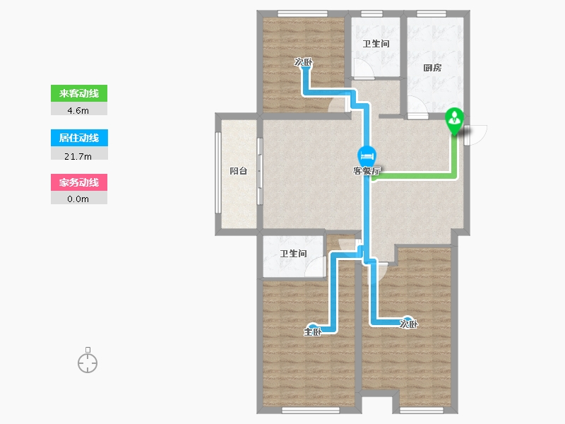 山东省-聊城市-郡悦府-111.06-户型库-动静线