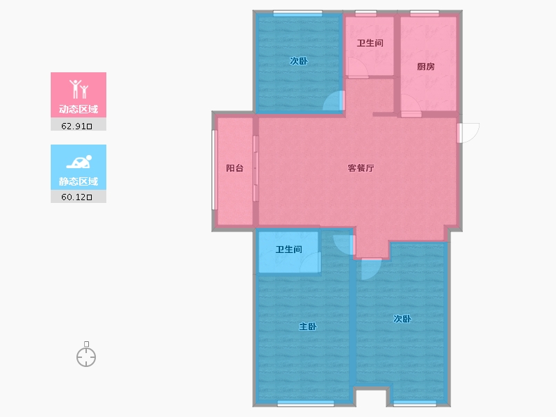 山东省-聊城市-郡悦府-111.06-户型库-动静分区