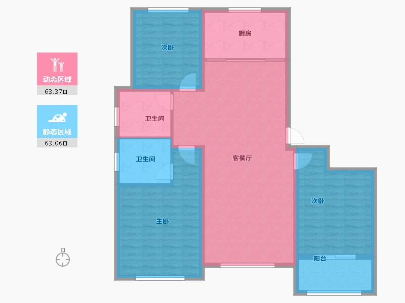 山东省-聊城市-郡悦府-114.97-户型库-动静分区